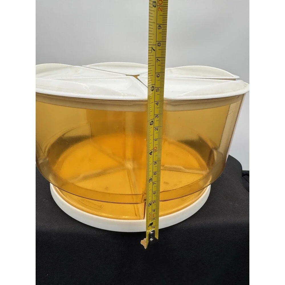 Vintage Rubbermaid Wedge Triangle Amber Canister 11 pc Set JB1-2441 Retro